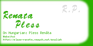 renata pless business card